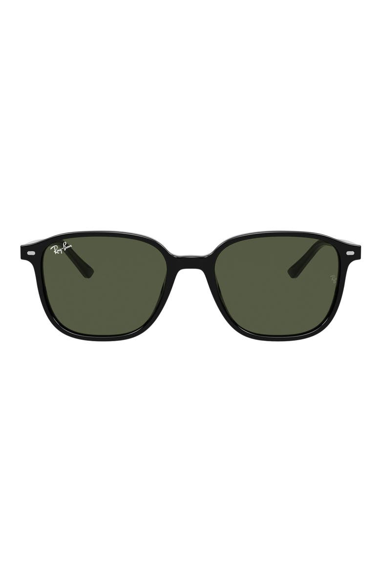 53mm Square Sunglasses, Main, color, BLACK/ GREEN