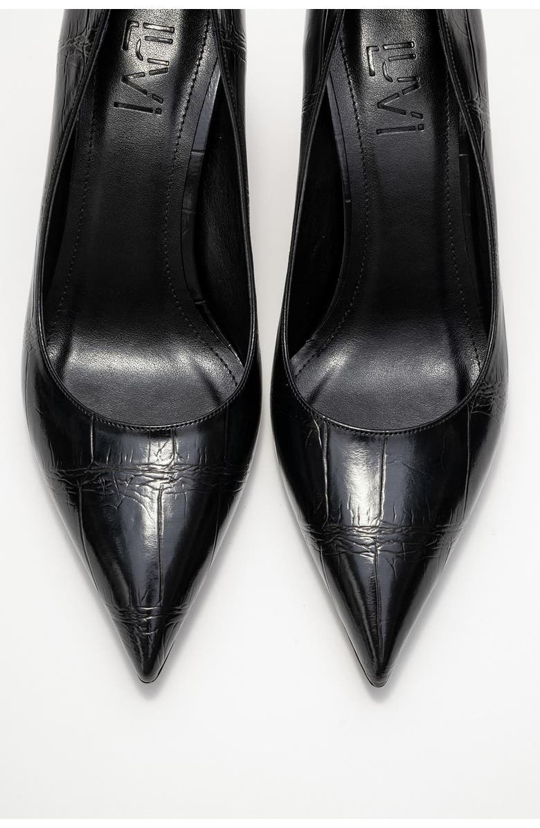 Prologue Shoes Puera Pointed Toe Wedge Pump, Alternate, color, Black Printed