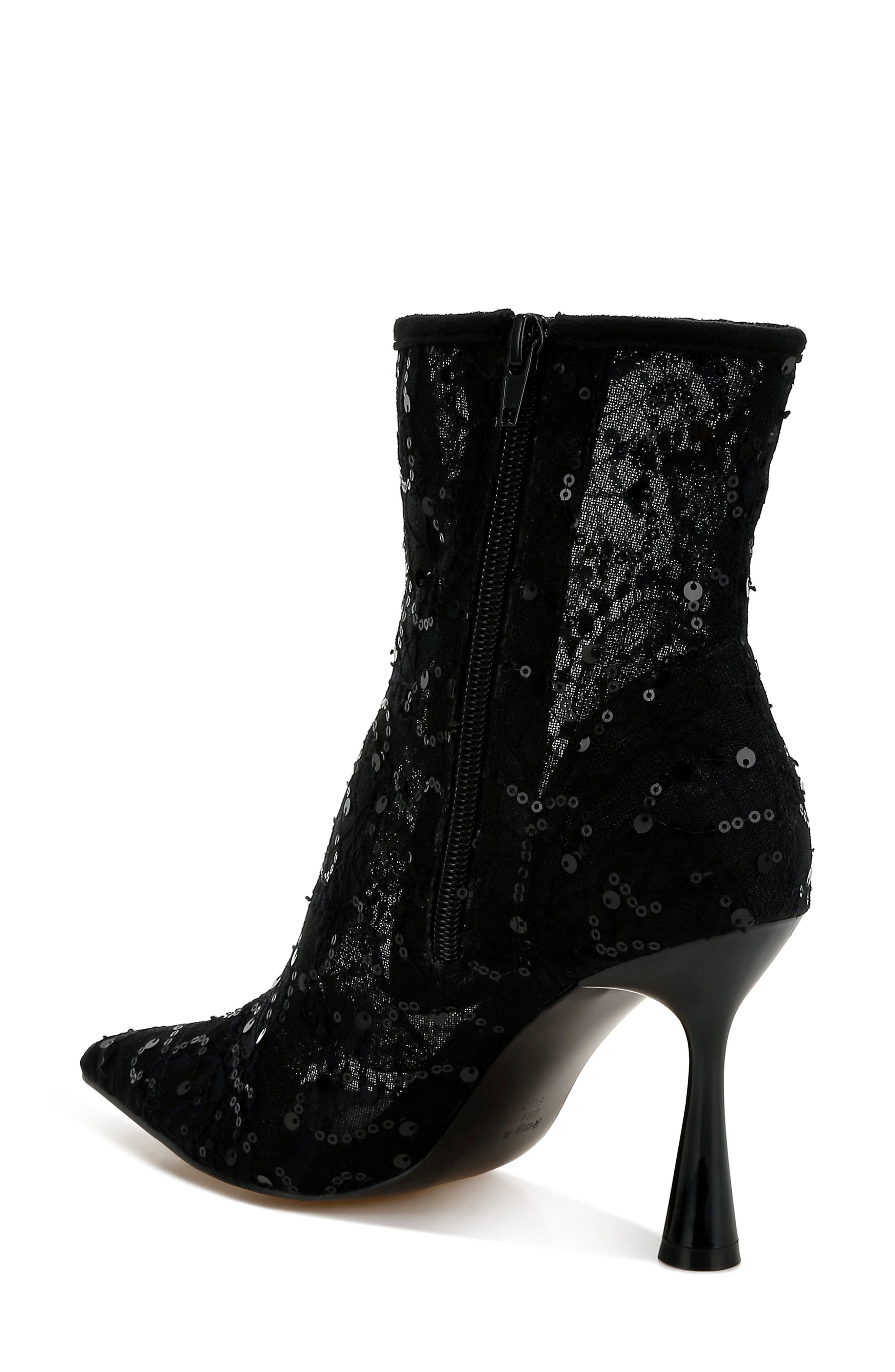 Rag & Co Samia Sequin Lace Boot, Alternate, color, 