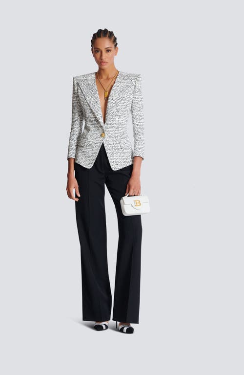 Shop Balmain 1-button Jacket With "love Letter" Print