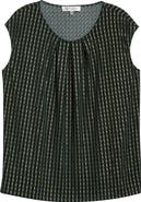 KASPER Pleat Neck Sleeveless Top