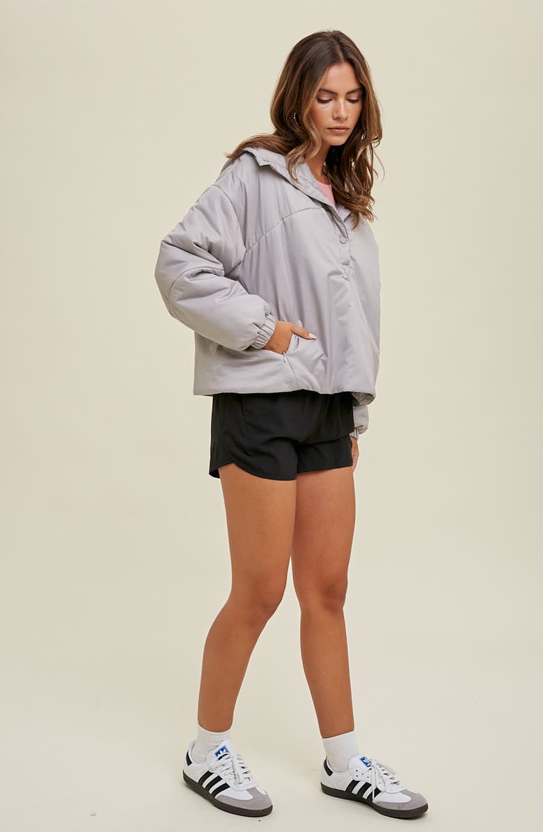 WISHLIST Hooded Nylon Anorak Jacket, Alternate, color, Mist