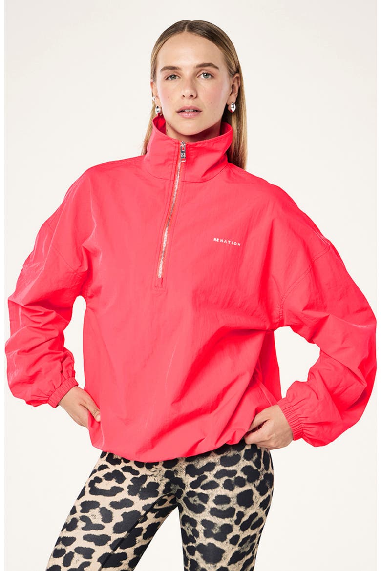 Engage Half Zip Windbreaker, Alternate, color, DIVA PINK