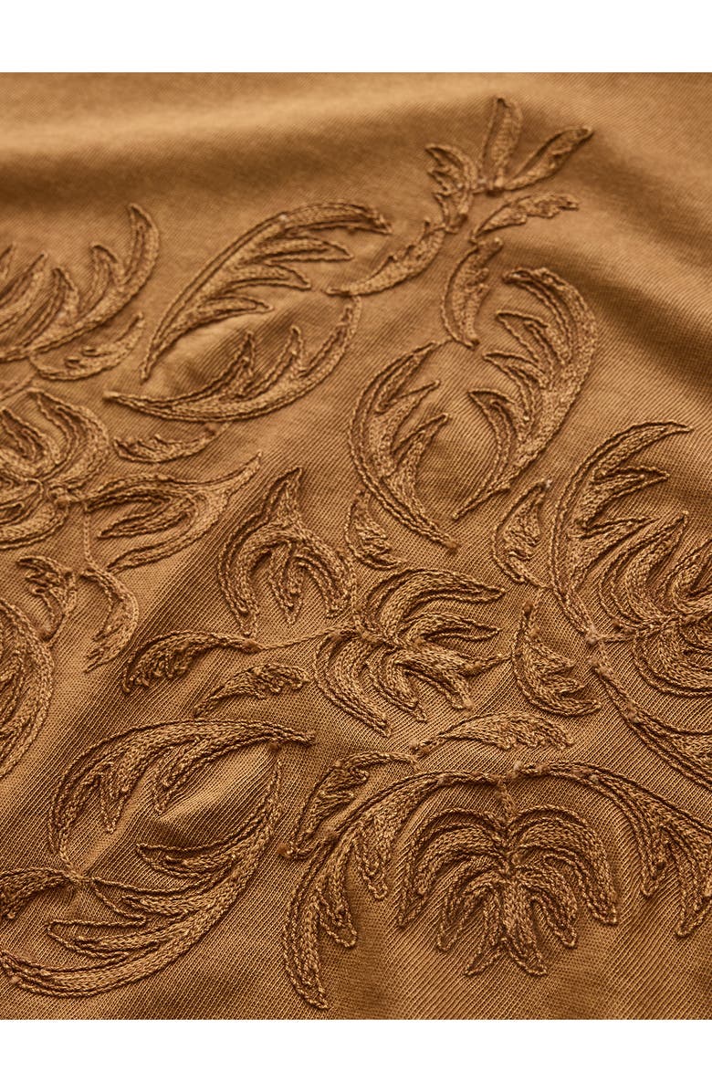 John Varvatos Embroidered T-Shirt, Alternate, color, Sienna Brown