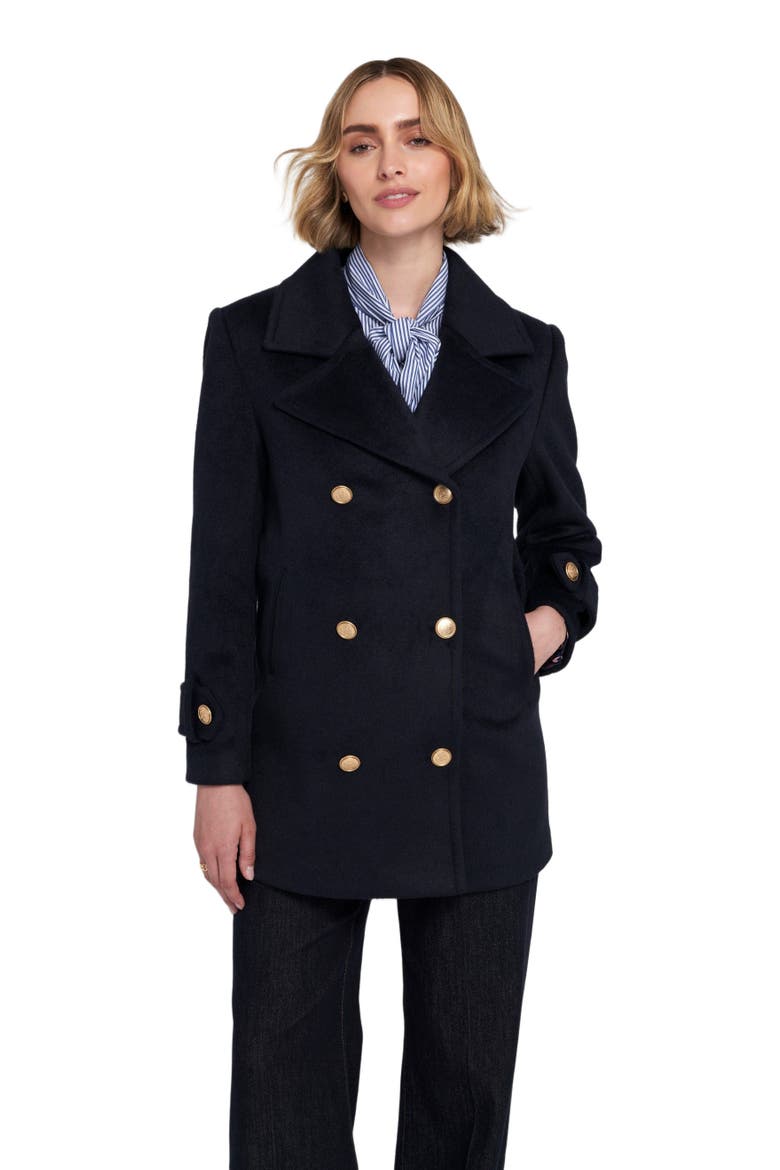 Melton Peacoat, Alternate, color, Navy