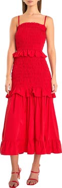 Endless Rose Ruffle Smocked Maxi Dress