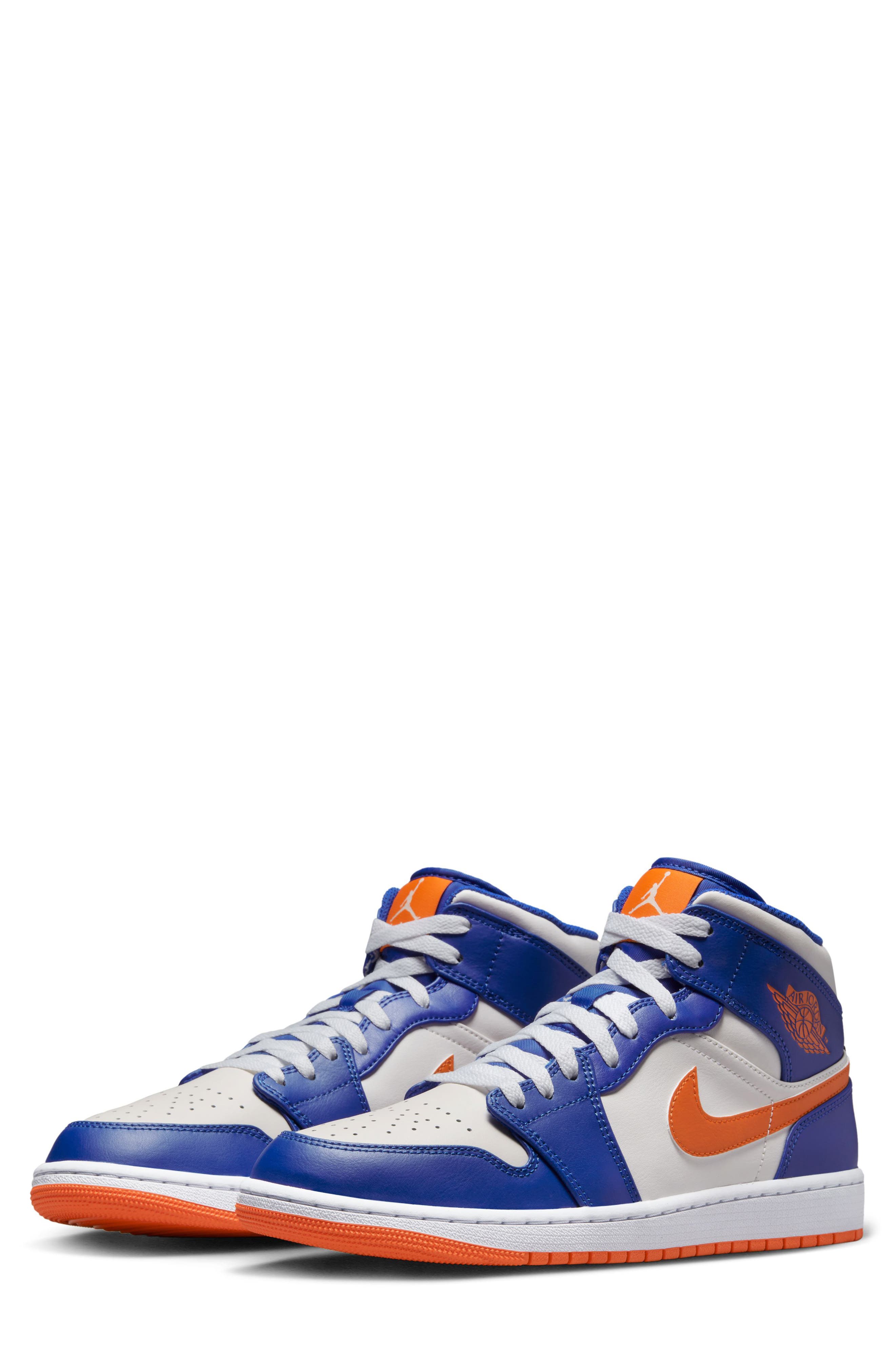 Jordan Air Jordan 1 Mid Sneaker, Main, color, Game Royal/ Orange/ White