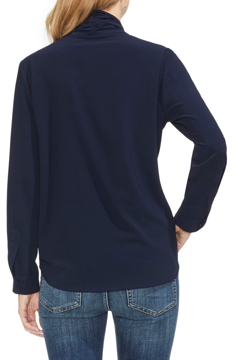 Vince Camuto Tie Neck French Crepe Blouse, Alternate, color,