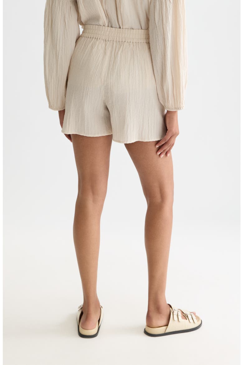 Embroidered Cotton Crepe Shorts, Alternate, color, FOG