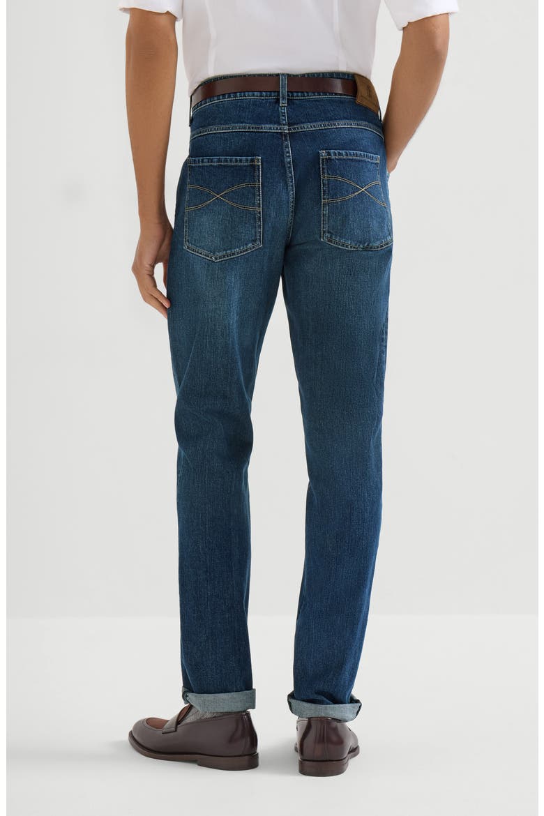 Comfort denim five-pocket trousers, Alternate, color, Dark Denim