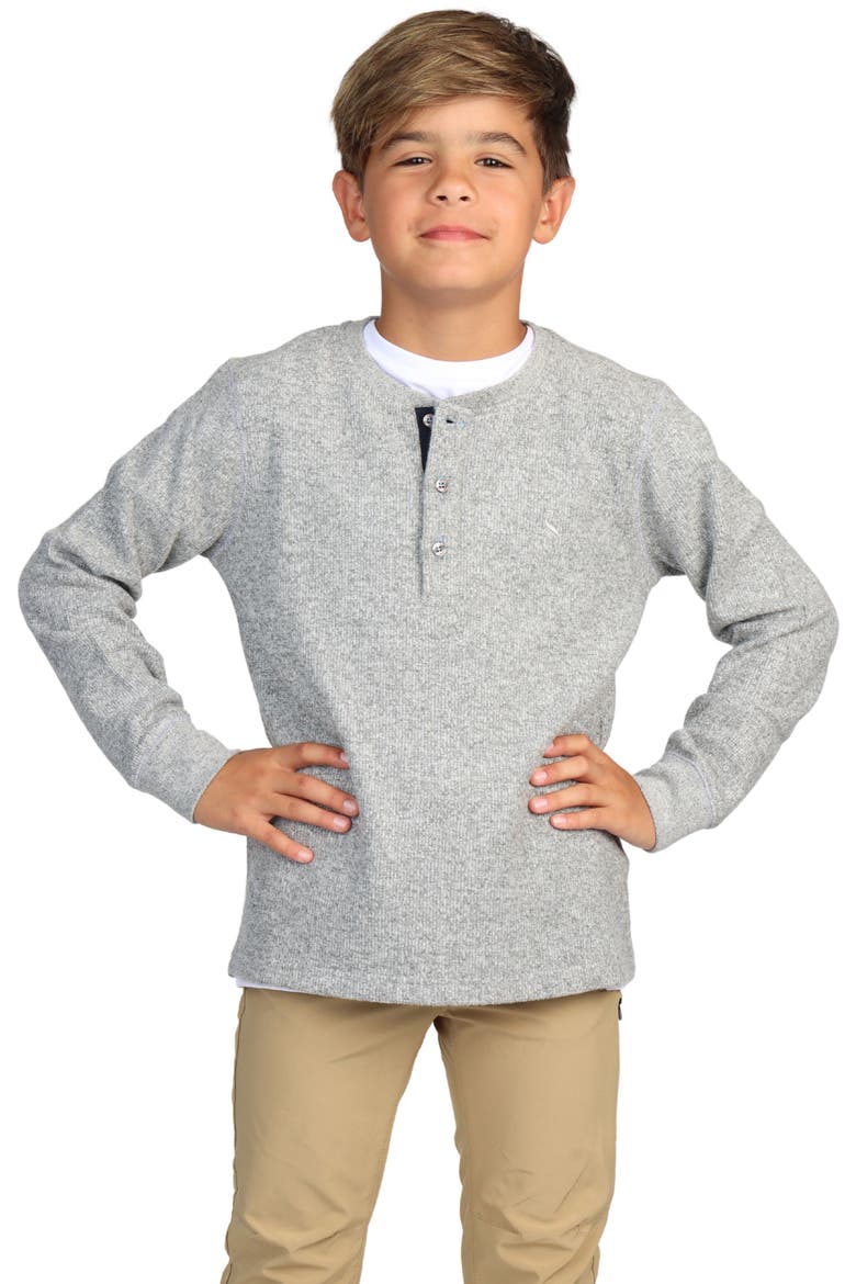 Kids' Heathered Henley, Alternate, color, GREY HEATHER