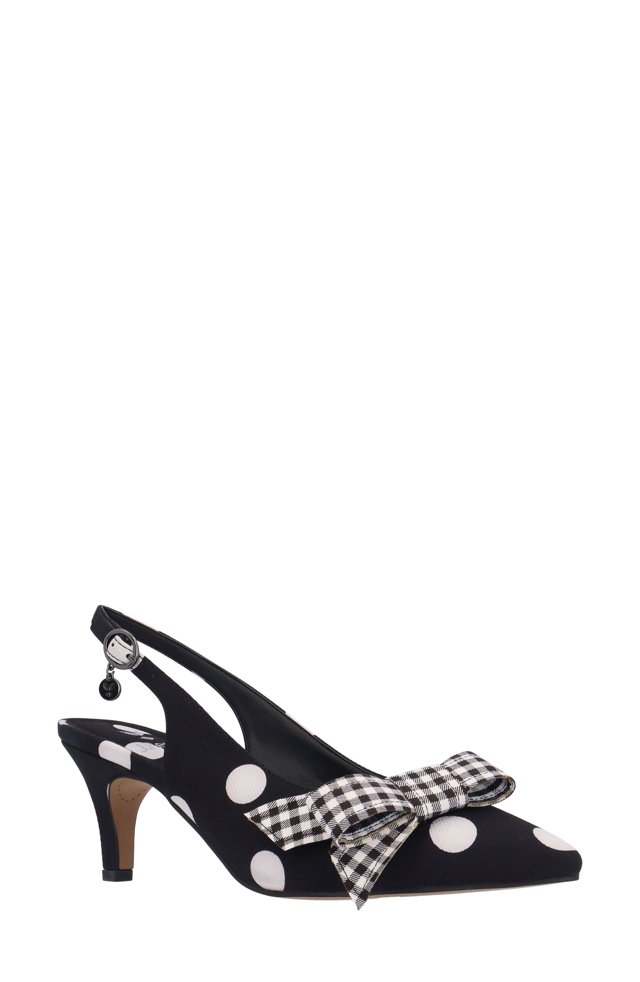 J. Reneé Taylin Slingback Pump, Main, color, Black/ White