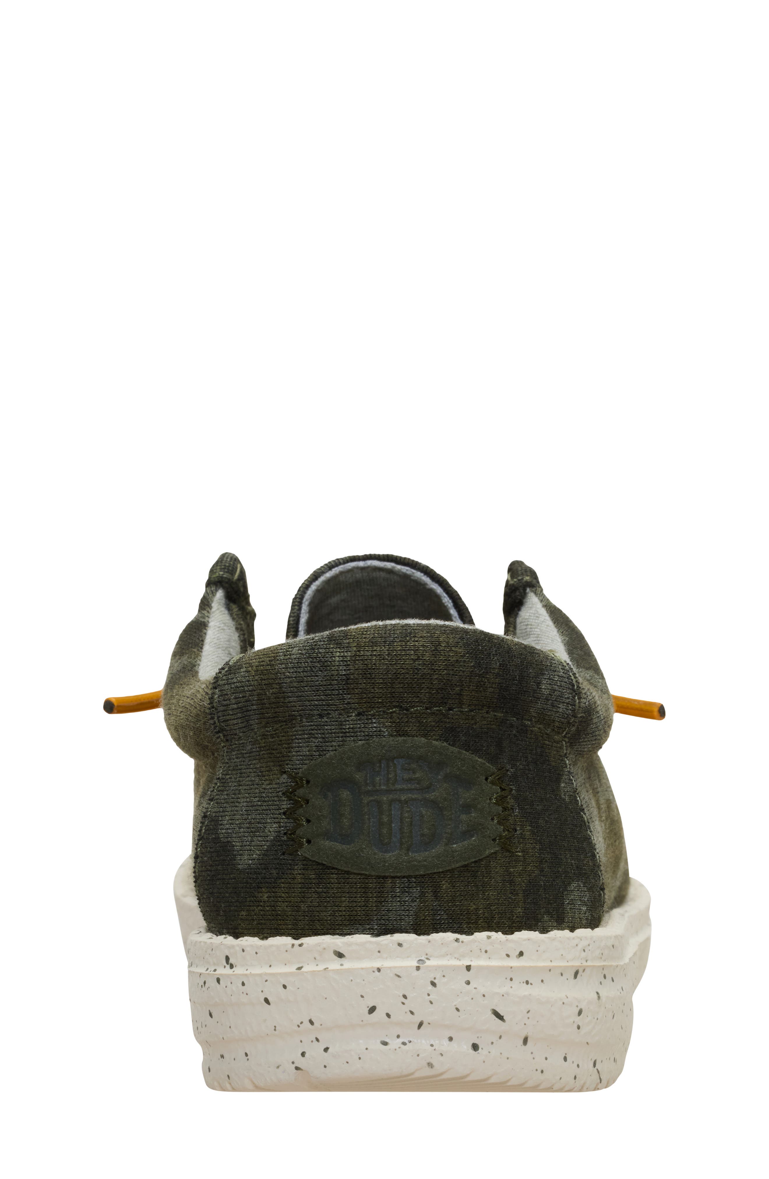 Kids' Wally T Stretch Jersey Camo Slip-On, Alternate, color, GREEN