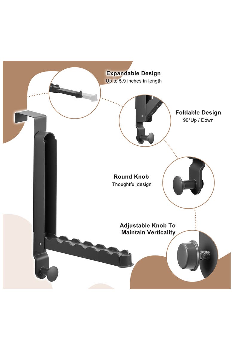 Foldable Over Door Heavy Duty Rack, Alternate, color, GRAY