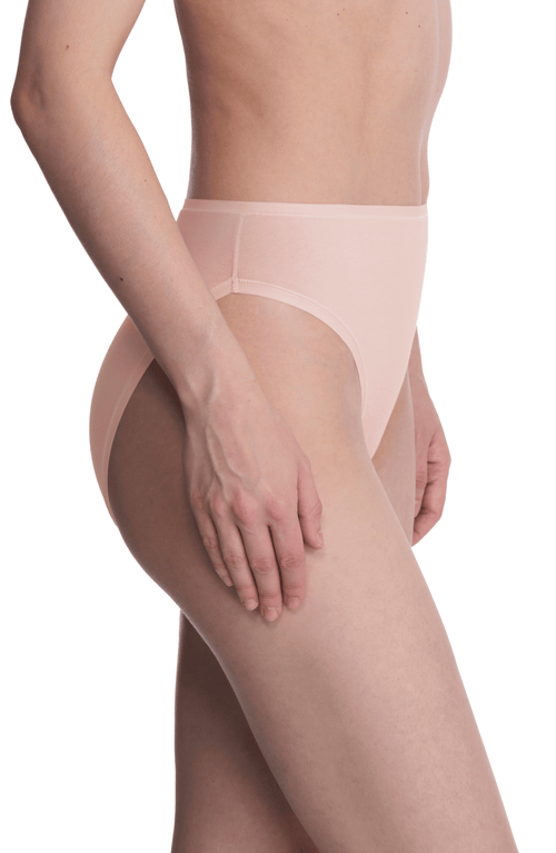 Natori Bliss Bare Cotton High Cut Brief In Potpourri