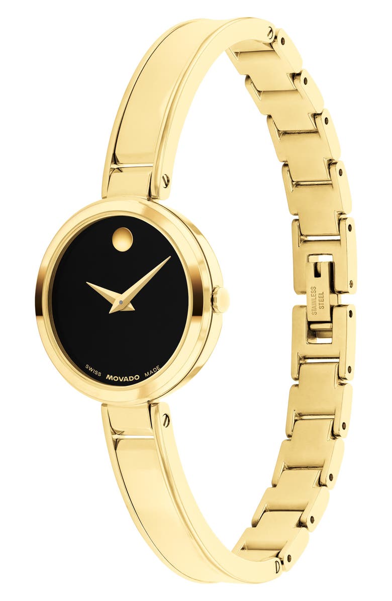 Movado Moda Bracelet Watch, 24mm, Alternate, color, Black Dial