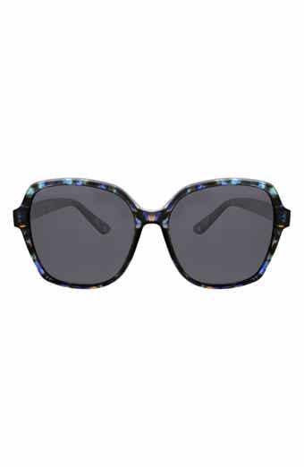 Oscar de la Renta Angled Modern 58mm Square Polarized Sunglasses