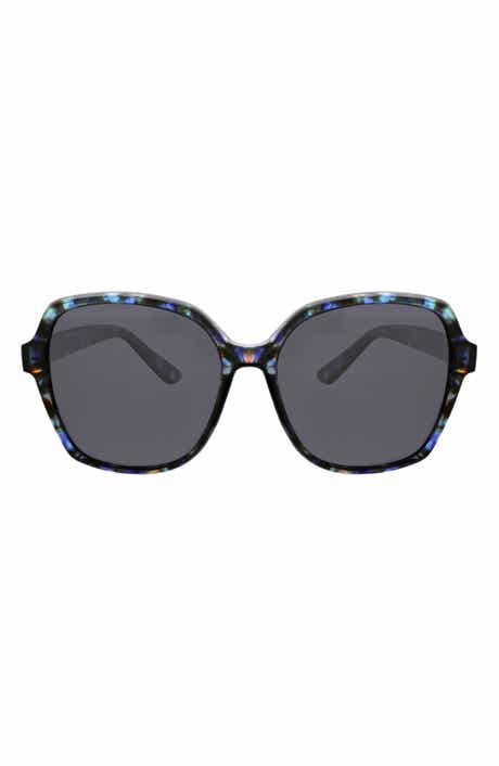 Oscar de la Renta Angled Modern 58mm Square Polarized Sunglasses