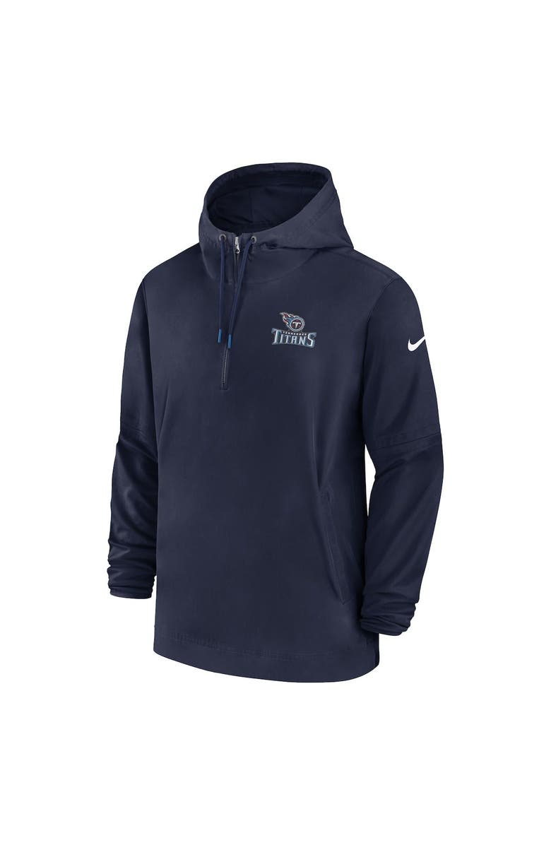 Nike Men's Nike Navy Tennessee Titans Sideline Half-Zip Hoodie, Alternate, color, Navy
