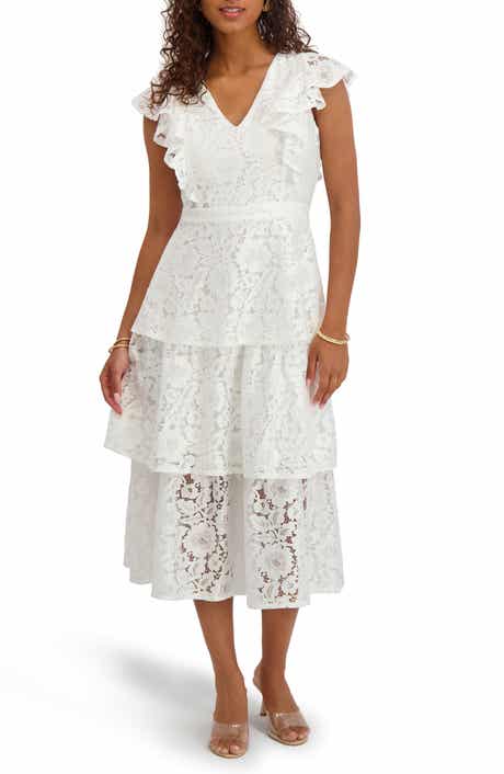 Kensie Floral Lace Midi Dress
