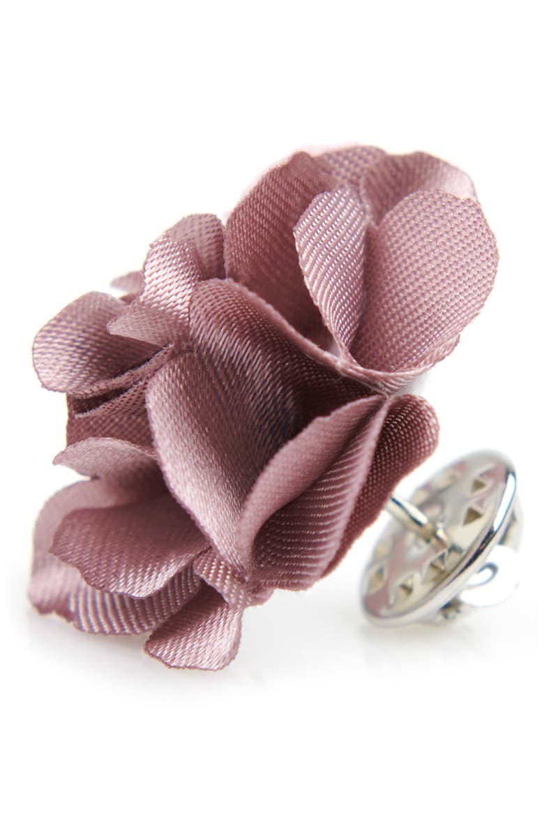 Men's Flower Lapel Pin, Alternate, color, ROSE QUARTZ