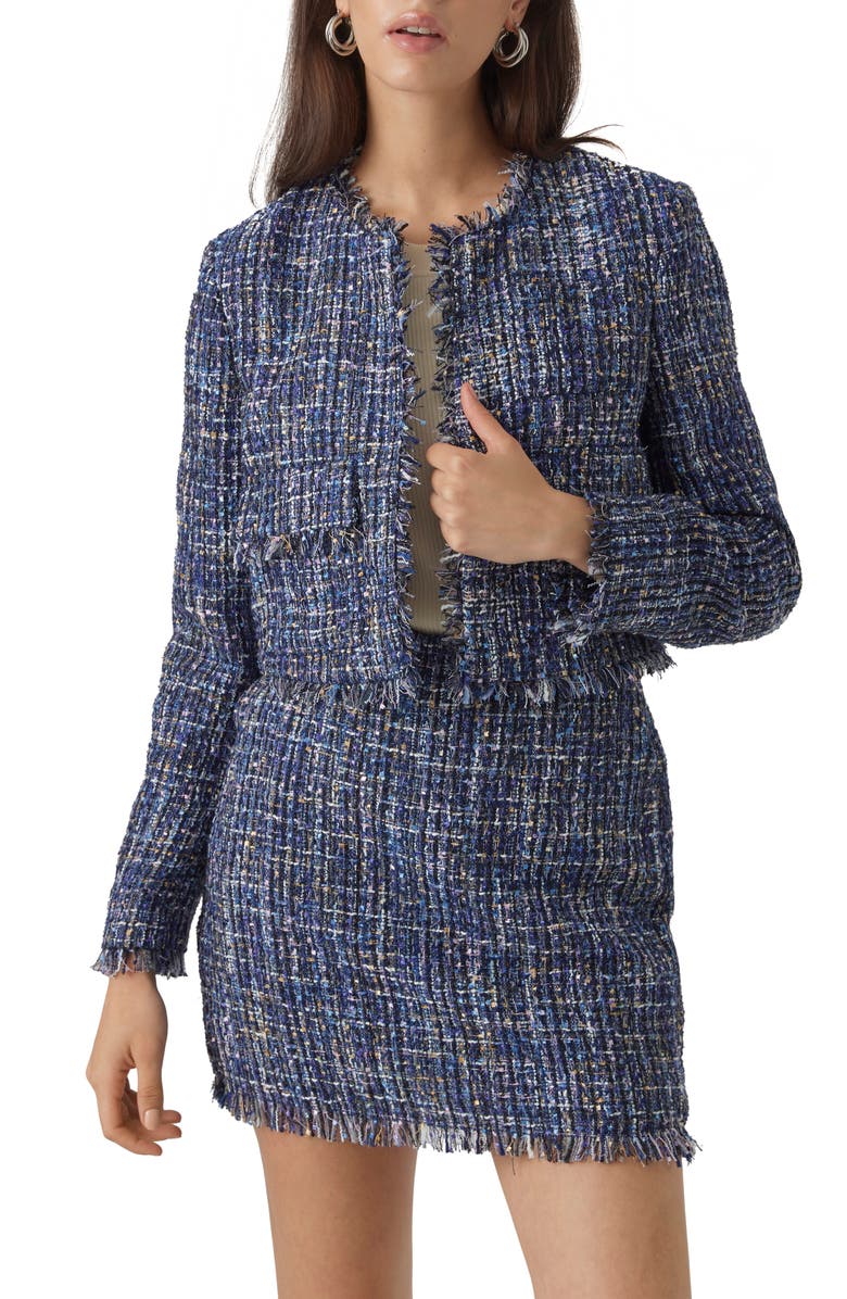 VERO MODA Chantelle Tweed Crop Jacket, Main, color, 