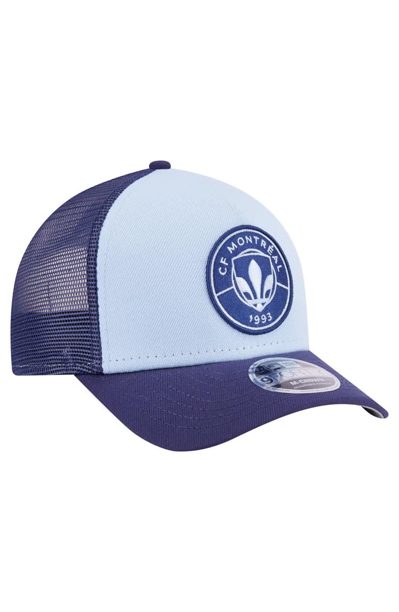 New Era Men's New Era Light Blue CF Montreal Color Pack 9FORTY M-Crown A-Frame Adjustable Trucker Hat, Alternate, color, Light Blue