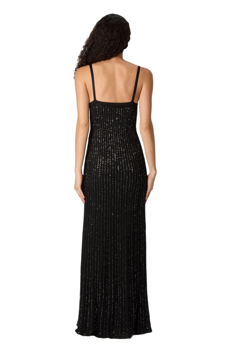 Missoni Sleeveless Mixed Viscose Lamé Gown With Sequins, Alternate, color, Black
