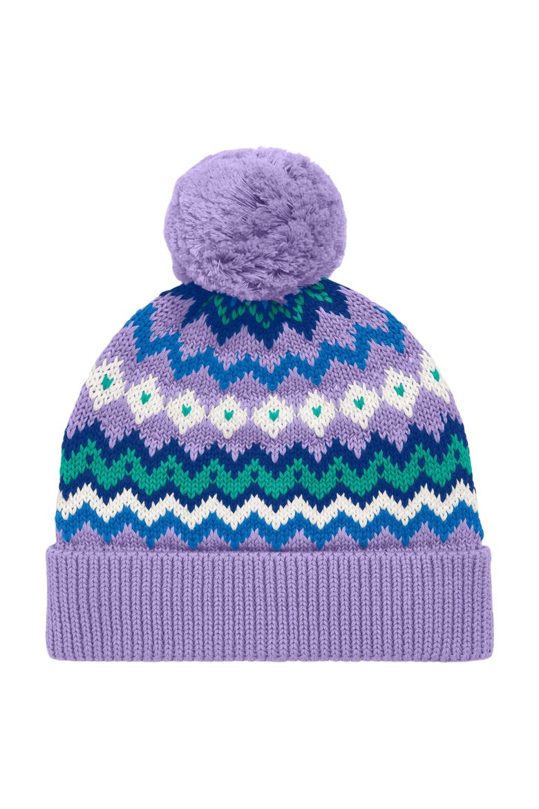 Baby Fair Isle Beanie, Main, color, Iris Fair Isle