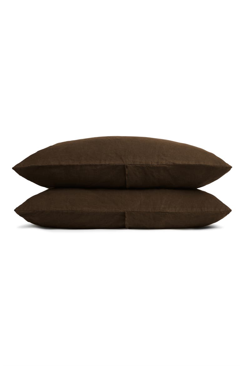 Linen Pillowcase Set, Main, color, JAVA
