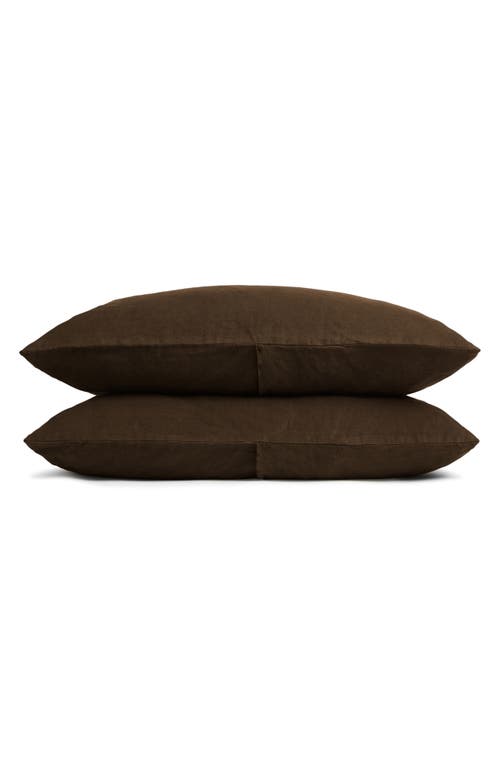 Parachute Set of 2 Linen Pillowcases in Java 