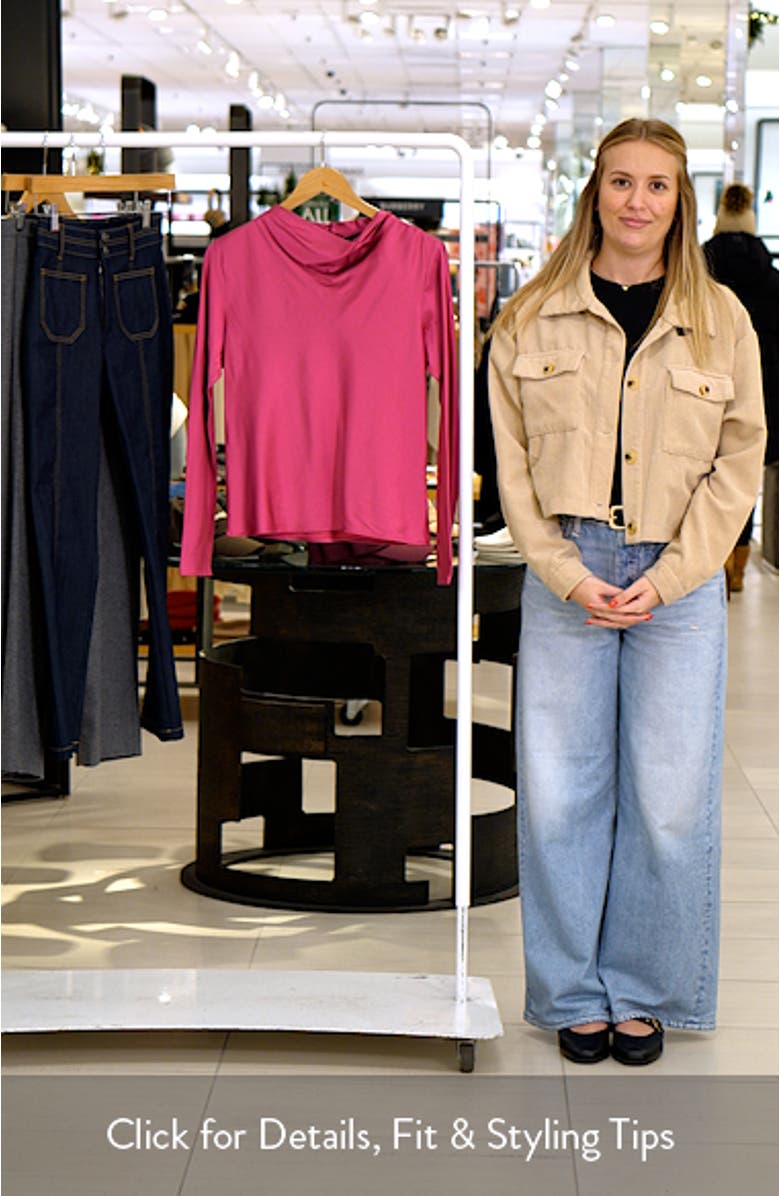 Amy Cowl Neck Satin Top, sales video thumbnail