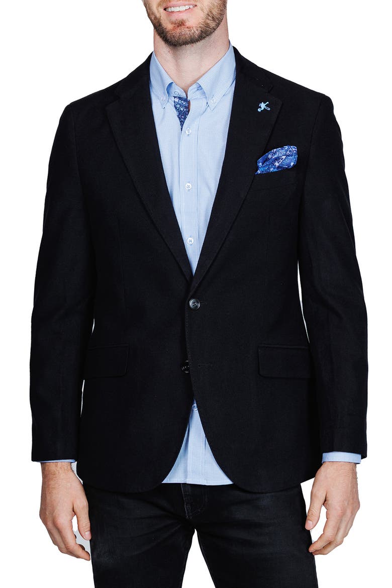 Lux Cashmere Touch Sport Coat, Main, color, BLACK