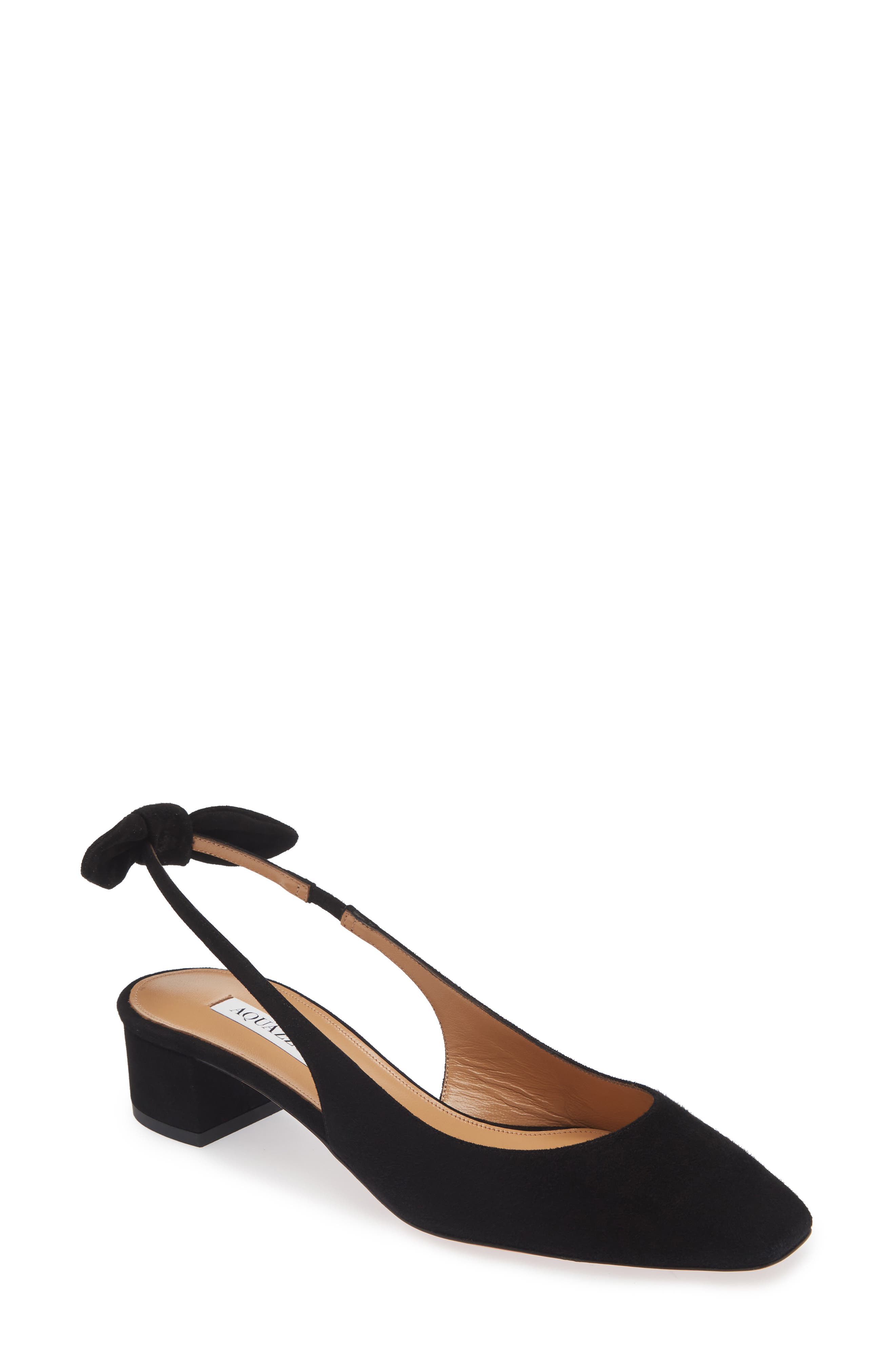 Aquazzura Very Bow Tie Slingback Pump, Main, color, 