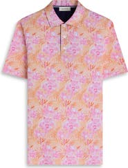 Bugatchi Hendrix Floral Pima Cotton Polo