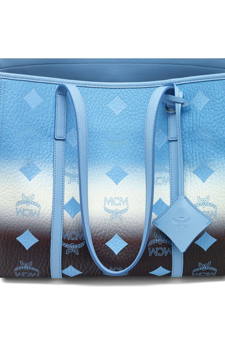 MCM Medium Toni Top-Zip Shopper in Gradation Visetos, Alternate, color, Della Robbia Blue