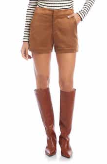 Faux Suede High Waist Shorts