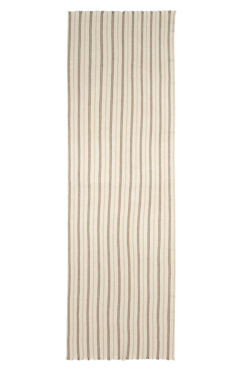 Vince Messa Stripe Cashmere Fringe Scarf, Alternate, color, Cream