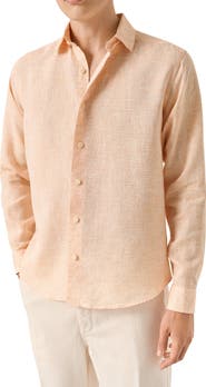Eton Regular Fit Linen Dress Shirt