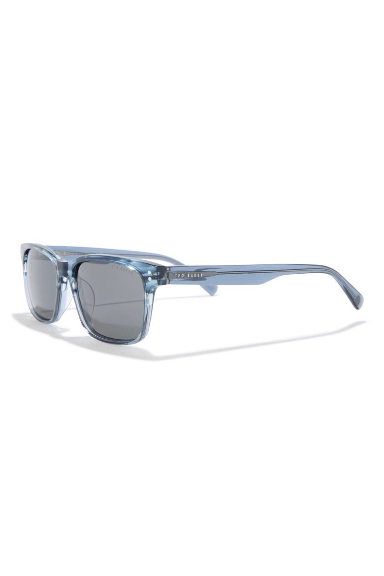 55mm Polarized Square Sunglasses, Alternate, color, BLUE