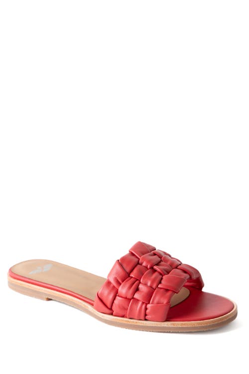 Fortress Nora Woven Slide Sandal In Coral