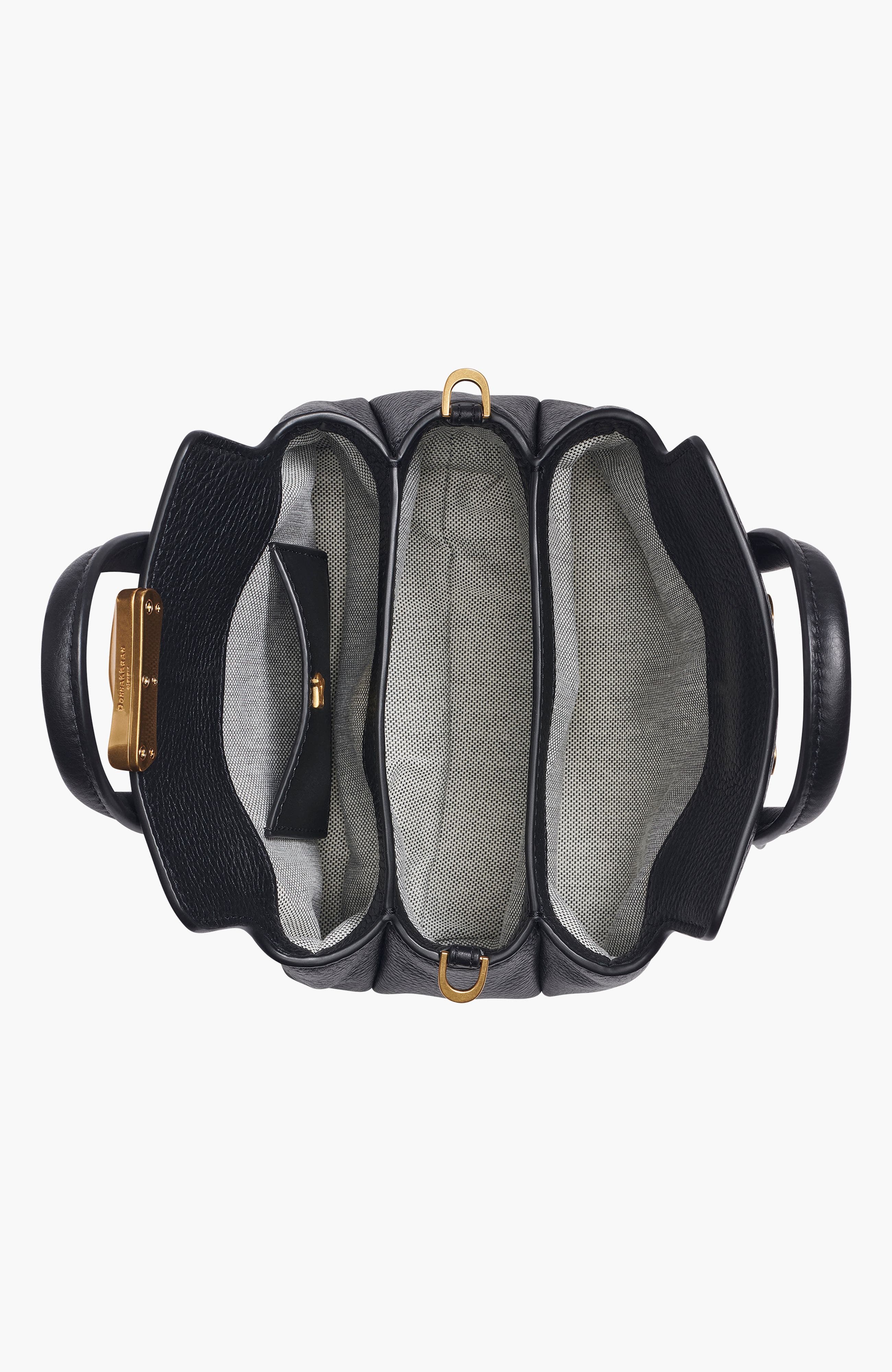 Donna Karan New York Amagansett Mini Satchel, Alternate, color, Blk/Gold