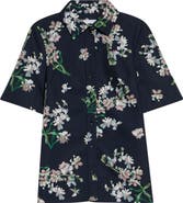 Erdem Floral Organic Cotton Poplin Button-Up Shirt