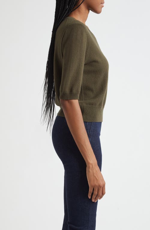 Veronica Beard Shana Short Sleeve Cashmere Sweater In Black