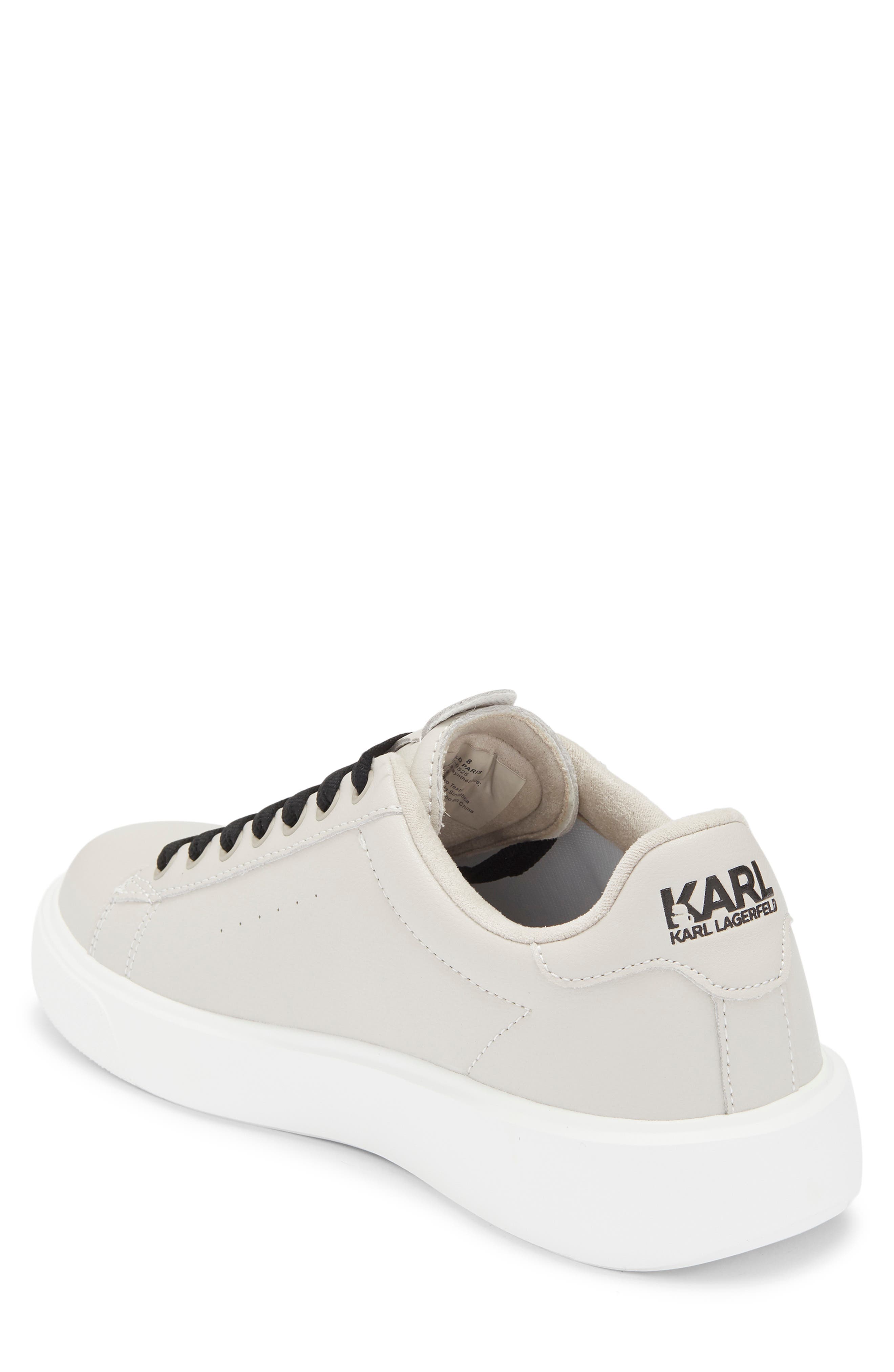 KARL LAGERFELD PARIS Plain Toe Sneaker, Alternate, color, Cement
