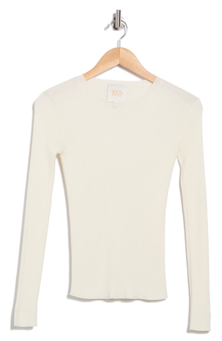 TWP Second Skin Wool Sweater, Alternate, color, Ivory