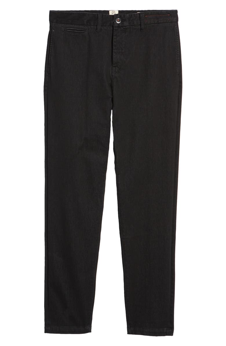 HIROSHI KATO Denit Slim Fit Chinos, Alternate, color, Black