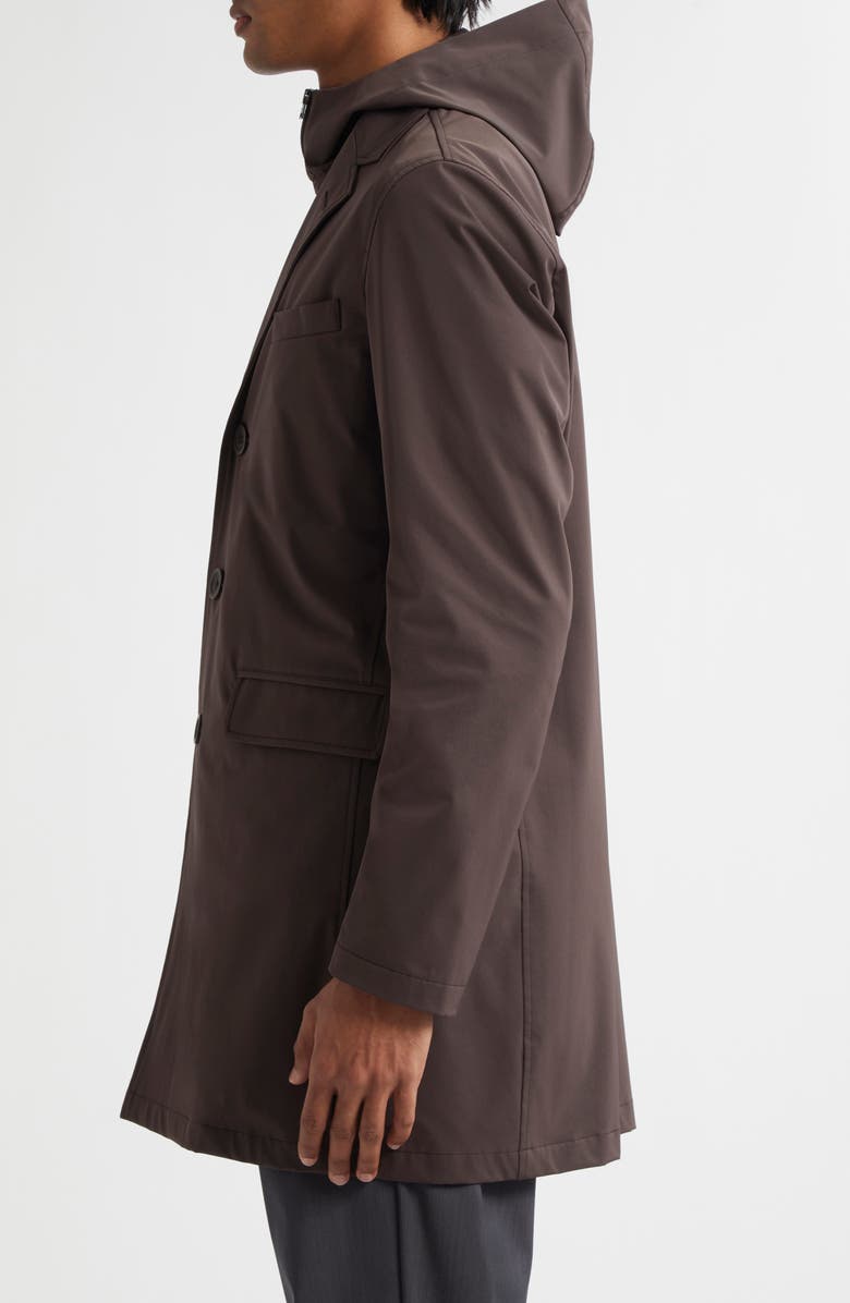 Herno Single Breasted Coat With Removable Hooded Bib, Alternate, color,
