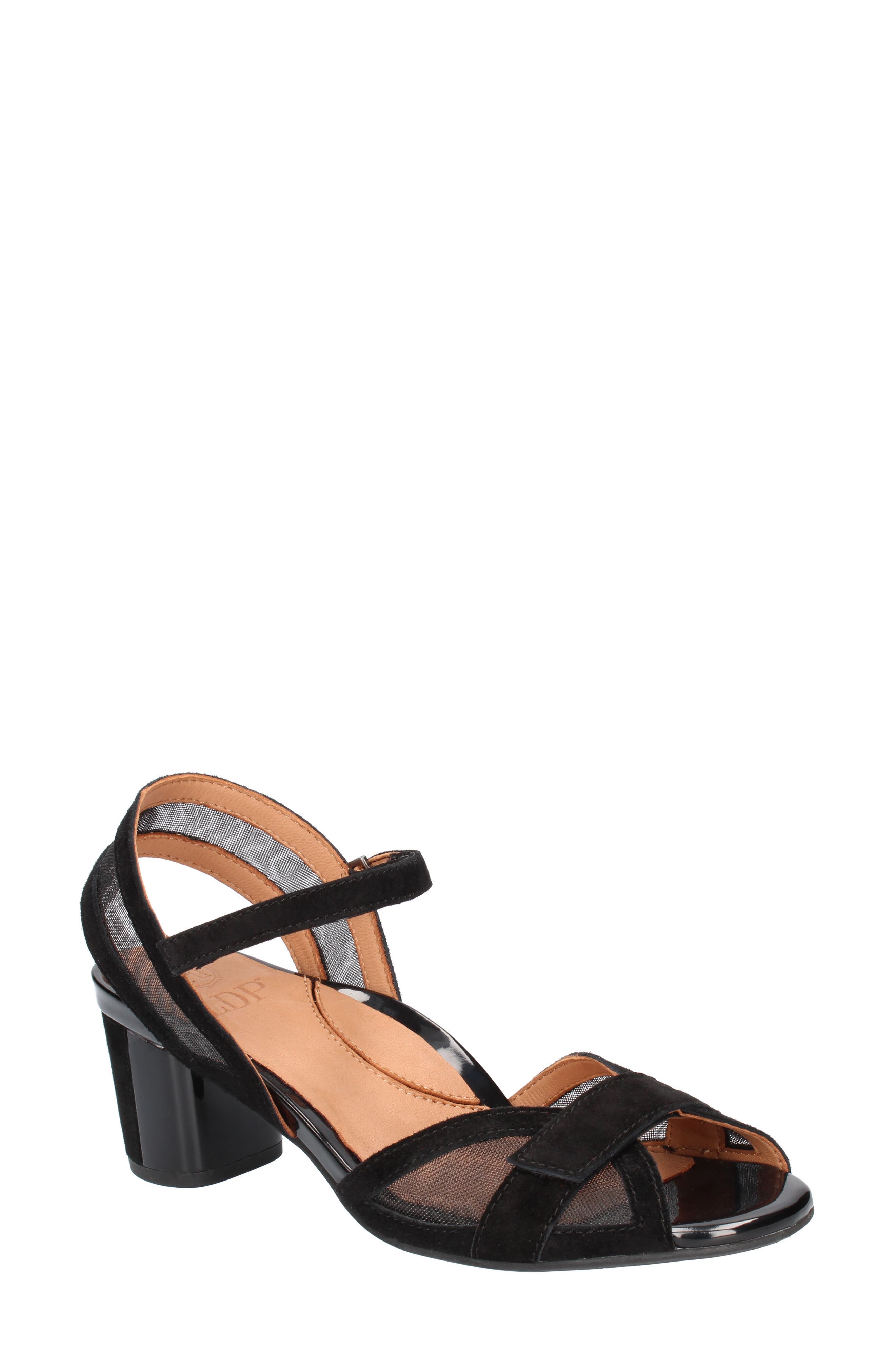 L'Amour des Pieds Mahiya Block Heel Sandal, Main, color, Black
