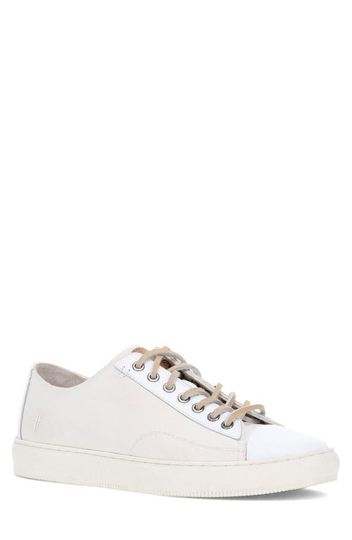 Frye Astor Cap Toe Low Top Sneaker In White
